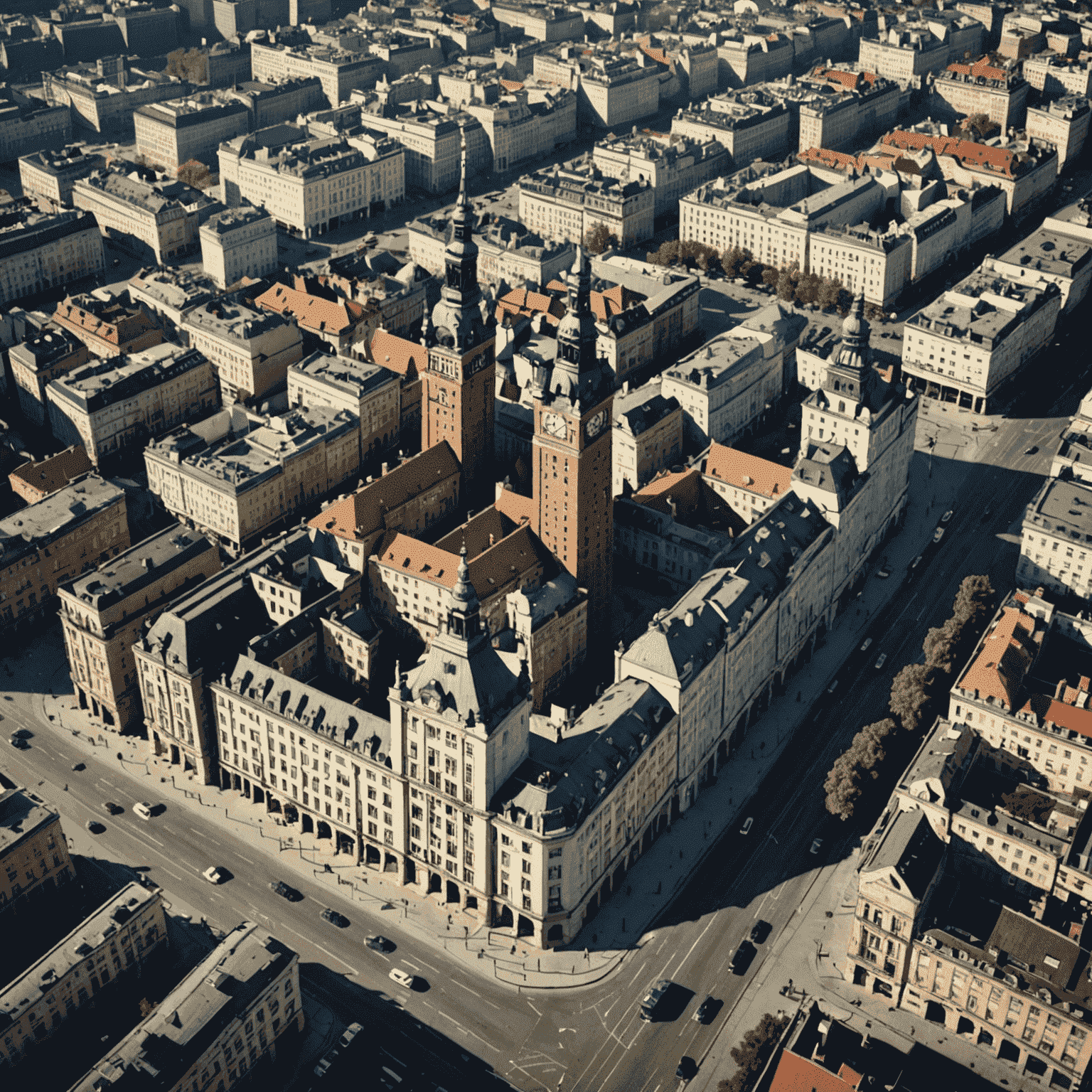 Mapa pokazująca lokalizację biura firmy Plinko w centrum Warszawy